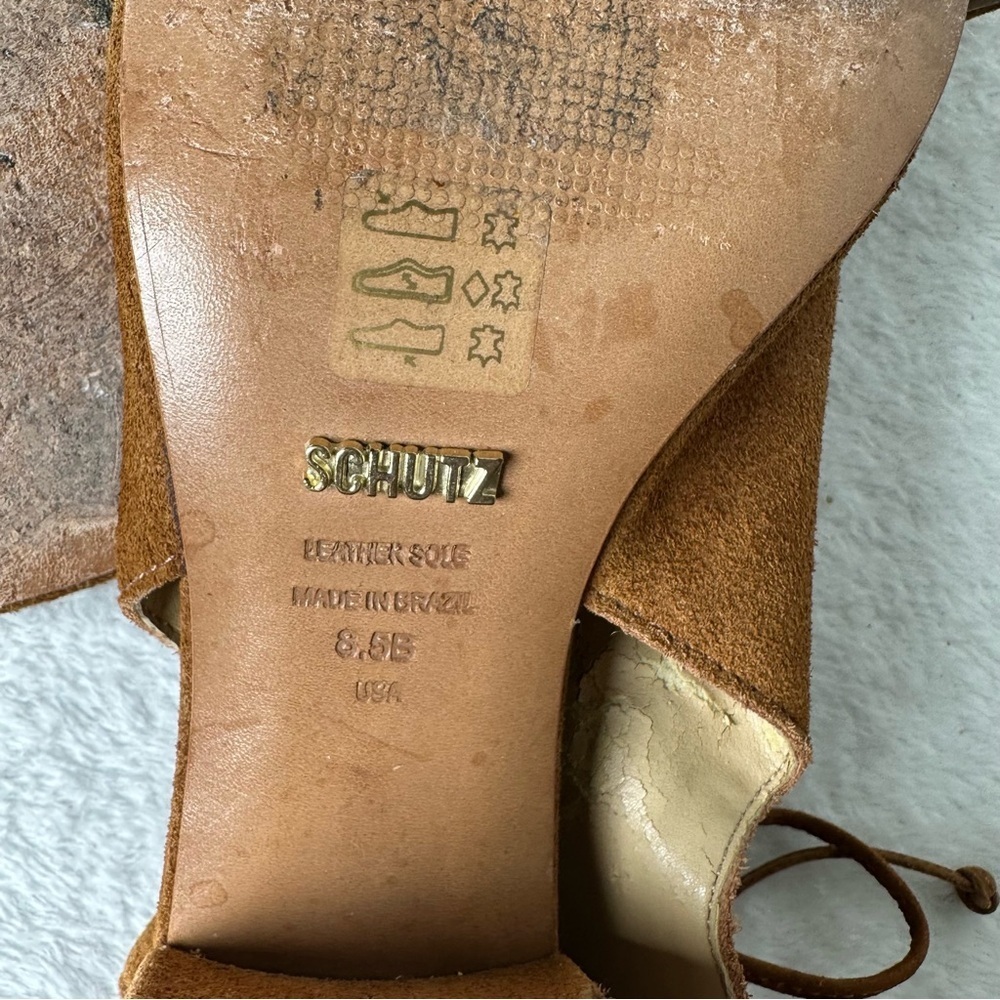 SCHUTZ Binalia Women's Heels Sandals
Bootie Brown Suede Size 8.5 - Picture 9 of 11